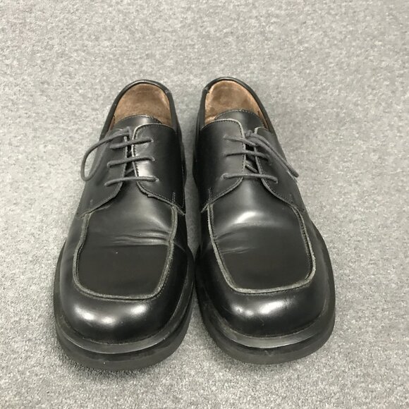 Mens Sz 10.5 Banana Republic Italy Made Black Leather Lace Up Oxford Dress Shoe